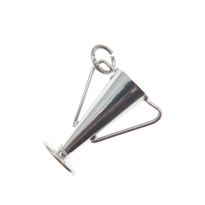 WELLS 925 Sterling Silver Antique Trophy Cup Award Minimalist 3D Charm Pendant