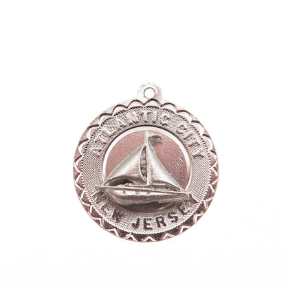 925 Sterling Silver Vintage Sailboat Atlantic City NJ Charm Pendant