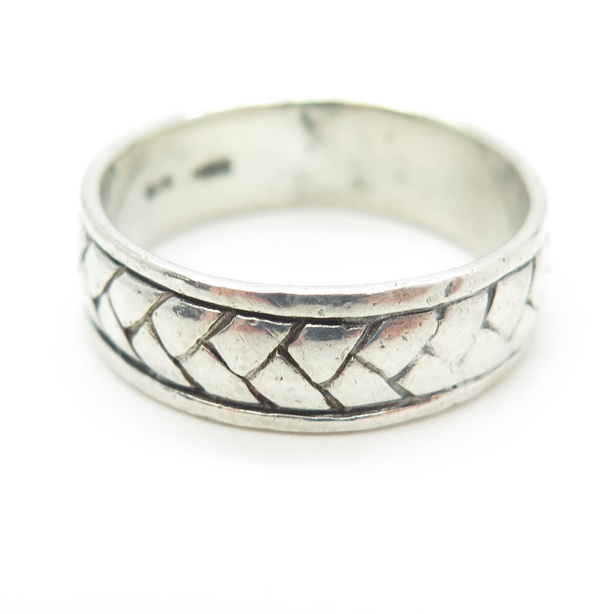 MWS Mark Washerman Samara 925 Sterling Silver Vintage Woven Band Ring Size 9.75