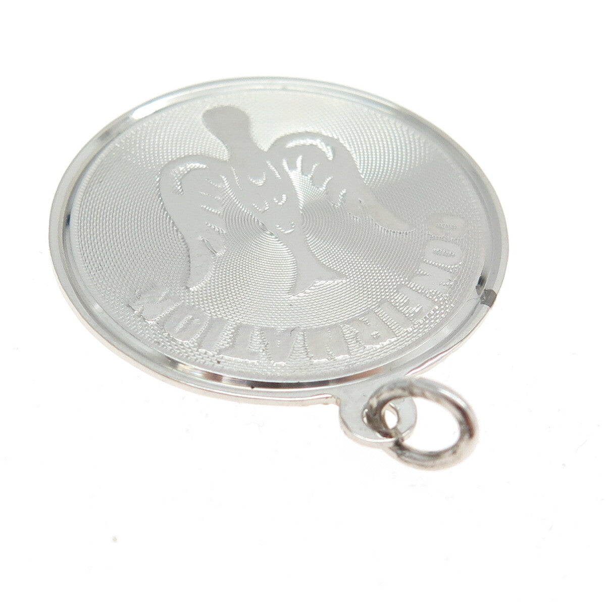 925 Sterling Silver Vintage "Confirmation" Holy Ghost Religious Pendant
