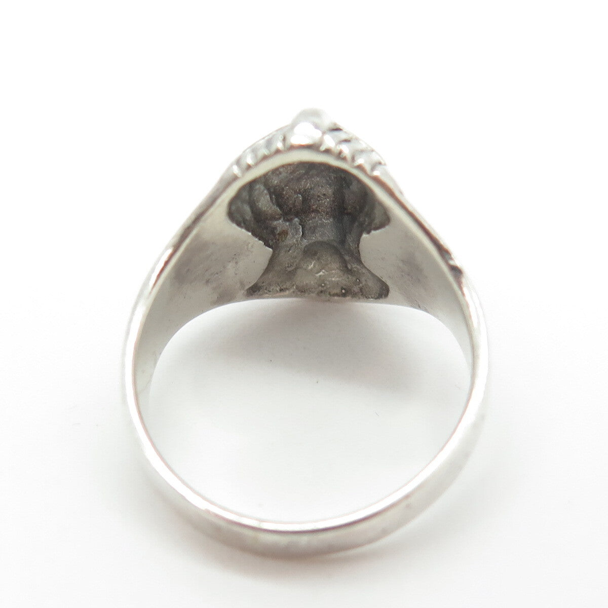 925 Sterling Silver Vintage King Tut Egyptian Pharaoh Ring Size 6.25