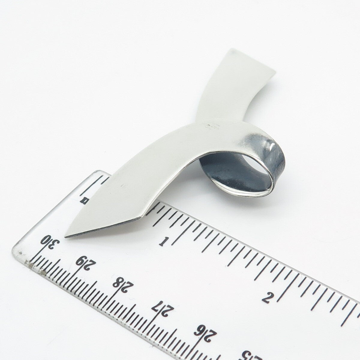 925 Sterling Silver Vintage Mexico Ribbon Pin Brooch
