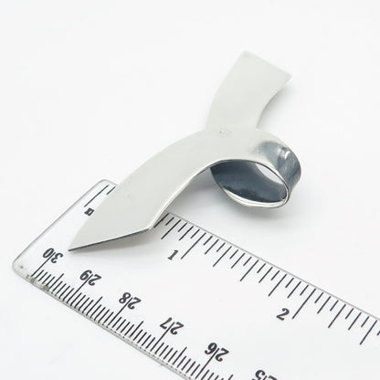 925 Sterling Silver Vintage Mexico Ribbon Pin Brooch