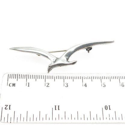 925 Sterling Silver Vintage Gull Bird Pin Brooch