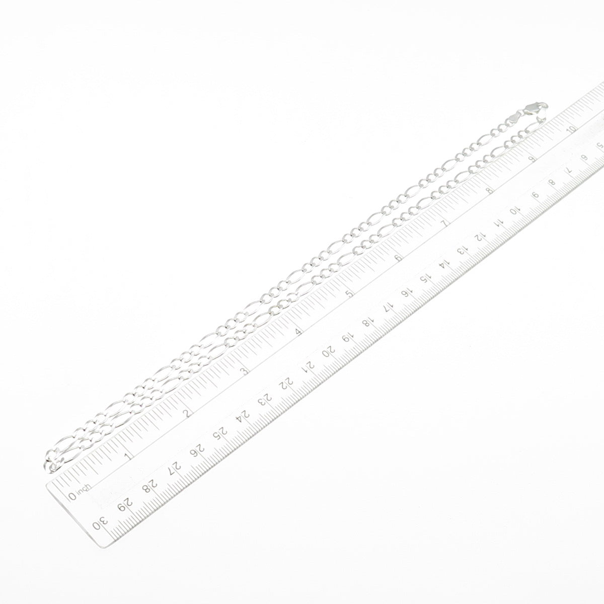 925 Sterling Silver Vintage Italy Figaro Chain Necklace 20"