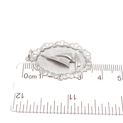 M&M Mark Mercy 925 Sterling Silver Vintage Sailboat Charm Pendant
