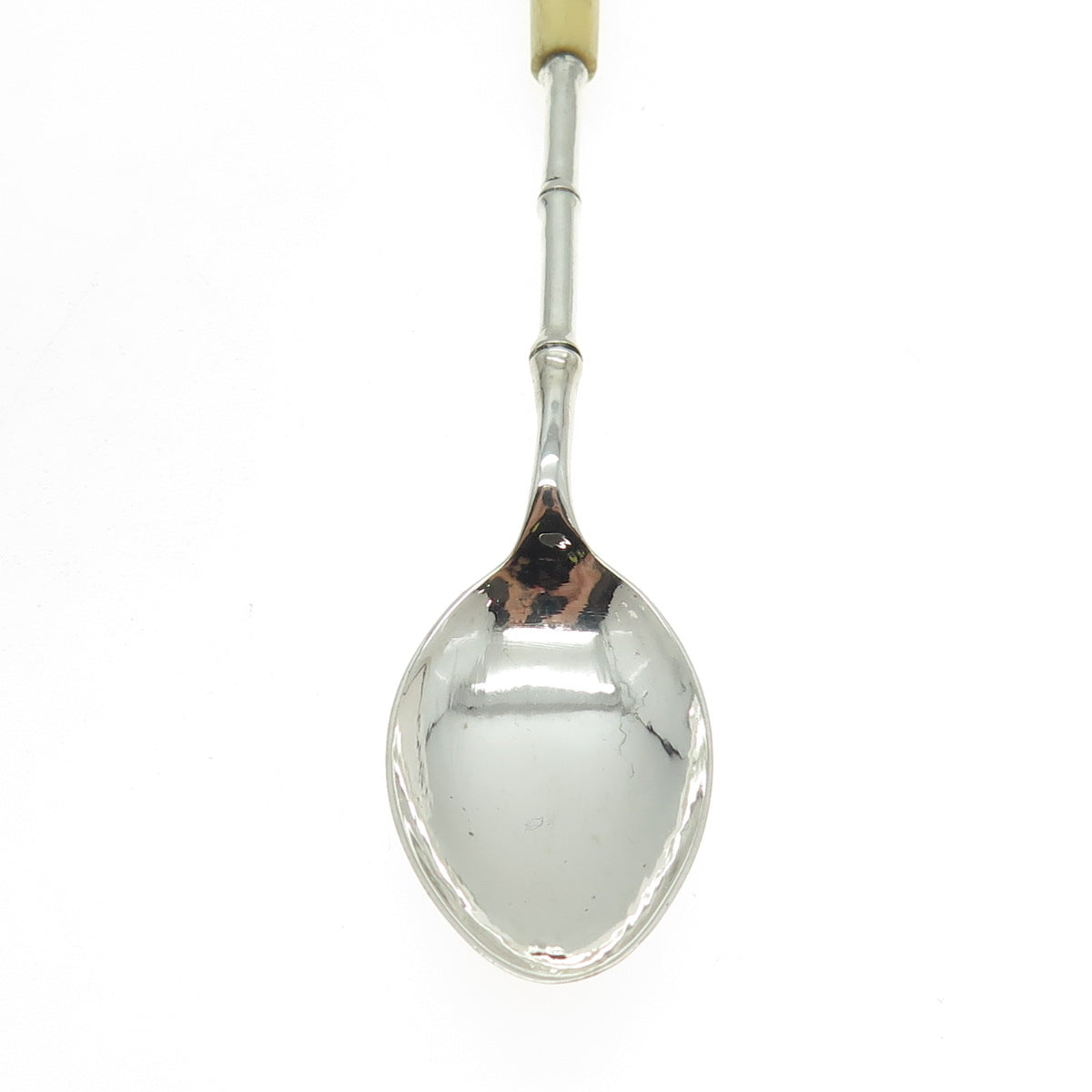 925 Sterling Silver Antique Chinese Export Bamboo Tea Spoon