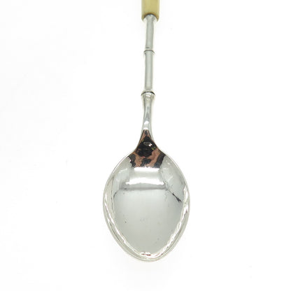 925 Sterling Silver Antique Chinese Export Bamboo Tea Spoon