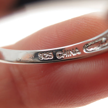 ROSS SIMONS 925 Sterling Silver Faux Pearl & C Z Ring Size 9.25