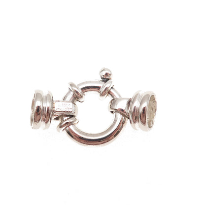 925 Sterling Silver Vintage Italy Bracelet / Necklace Spring Ring Lock Clasp