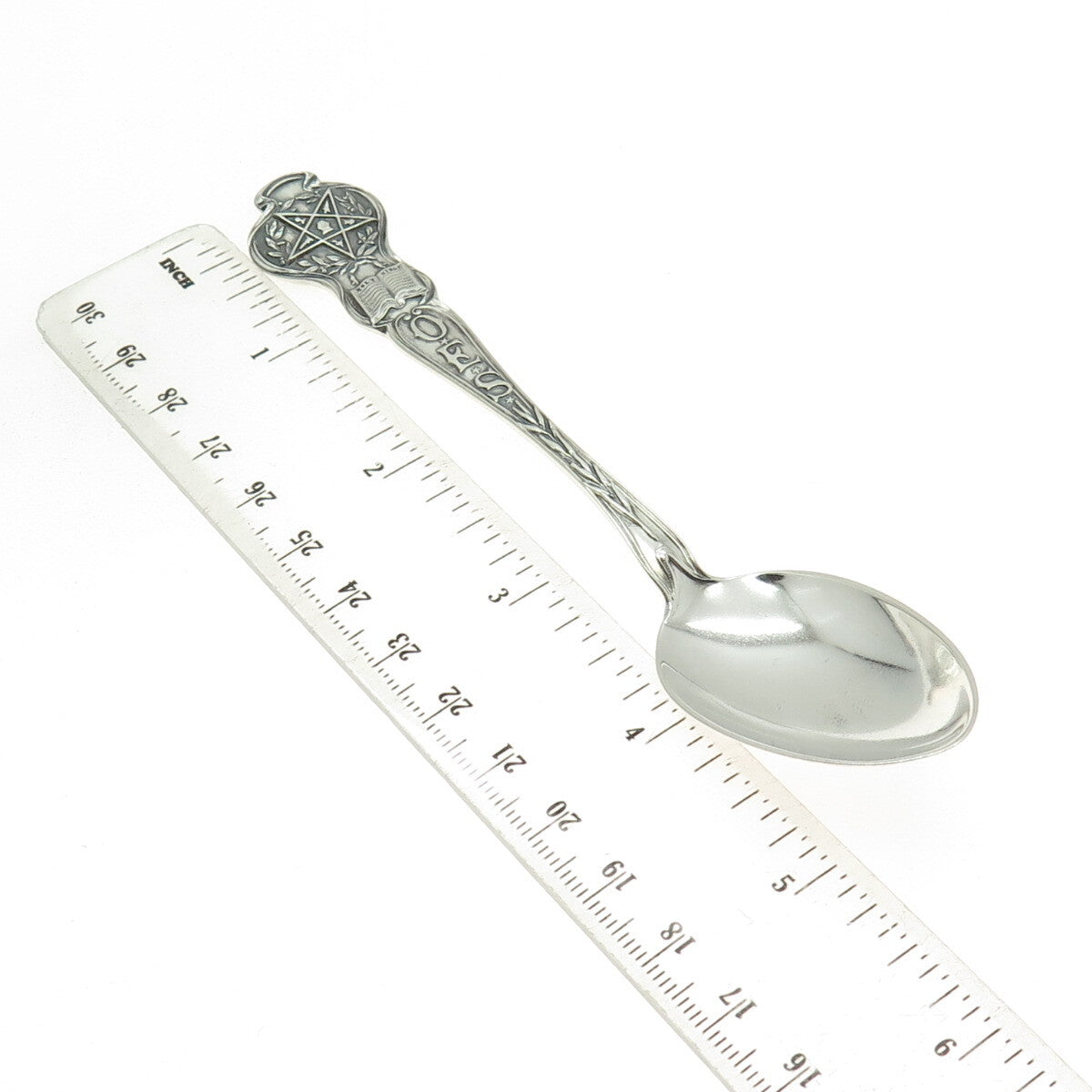 WATSON CO. Sterling Silver Antique Order of the Eastern Holy Bible Coffee Spoon