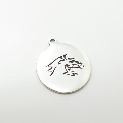 925 Sterling Silver USA Two In Town Horse Charm Pendant