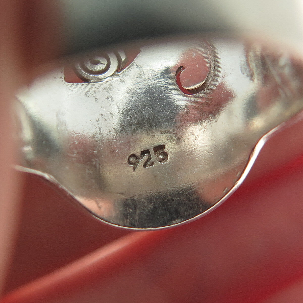 925 Sterling Silver Vintage Modernist Rose Flower Spiral Ring Size 7