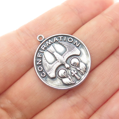 GRIFFITH & SONS CO. Sterling Silver Antique Art Deco Confirmation Charm Pendant