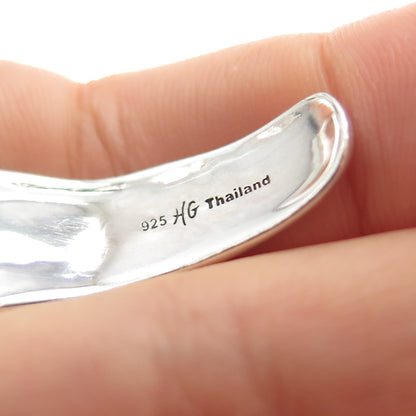 HAGIT GORALI Sterling Silver Vintage Ruby Modernist Adjustable Bracelet 6.75"