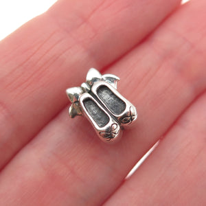 Chamilia 925 Sterling Silver Ballerina Shoes Slide Bead Charm