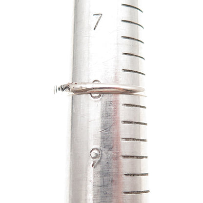 Carolyn Pollack 925 Sterling Silver Vintage Real MOP Inlay Stackable Ring Size 8