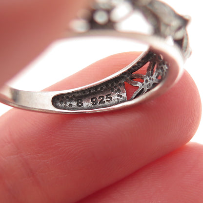RJ Graziano 925 Sterling Silver Vintage Filigree Oxidized Ring Size 8