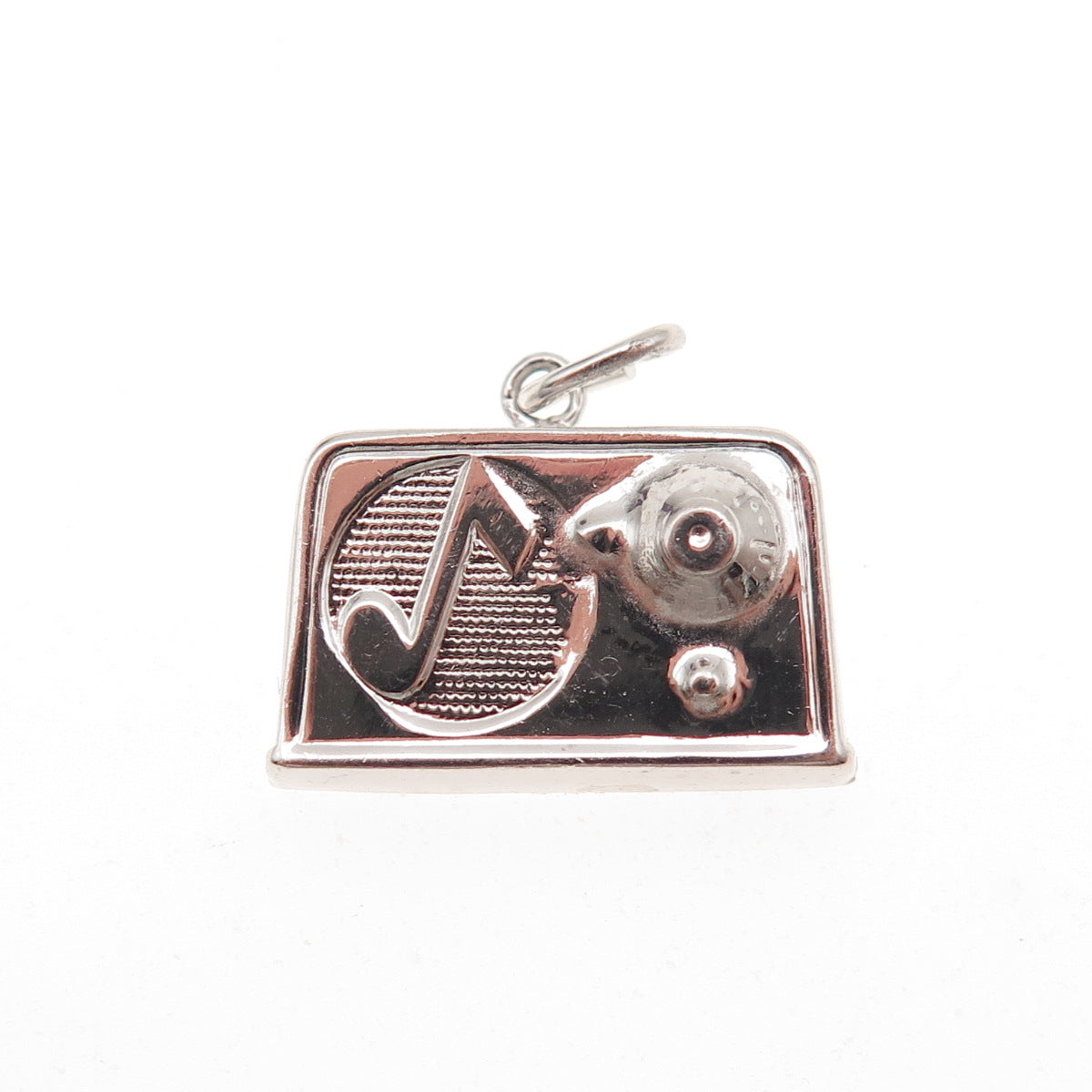 Art's Elegance 925 Sterling Silver Vintage Radio Charm Pendant