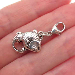 Trollbeads LAA Sterling Silver Vintage Bracelet / Necklace Big Fish Lobster Lock