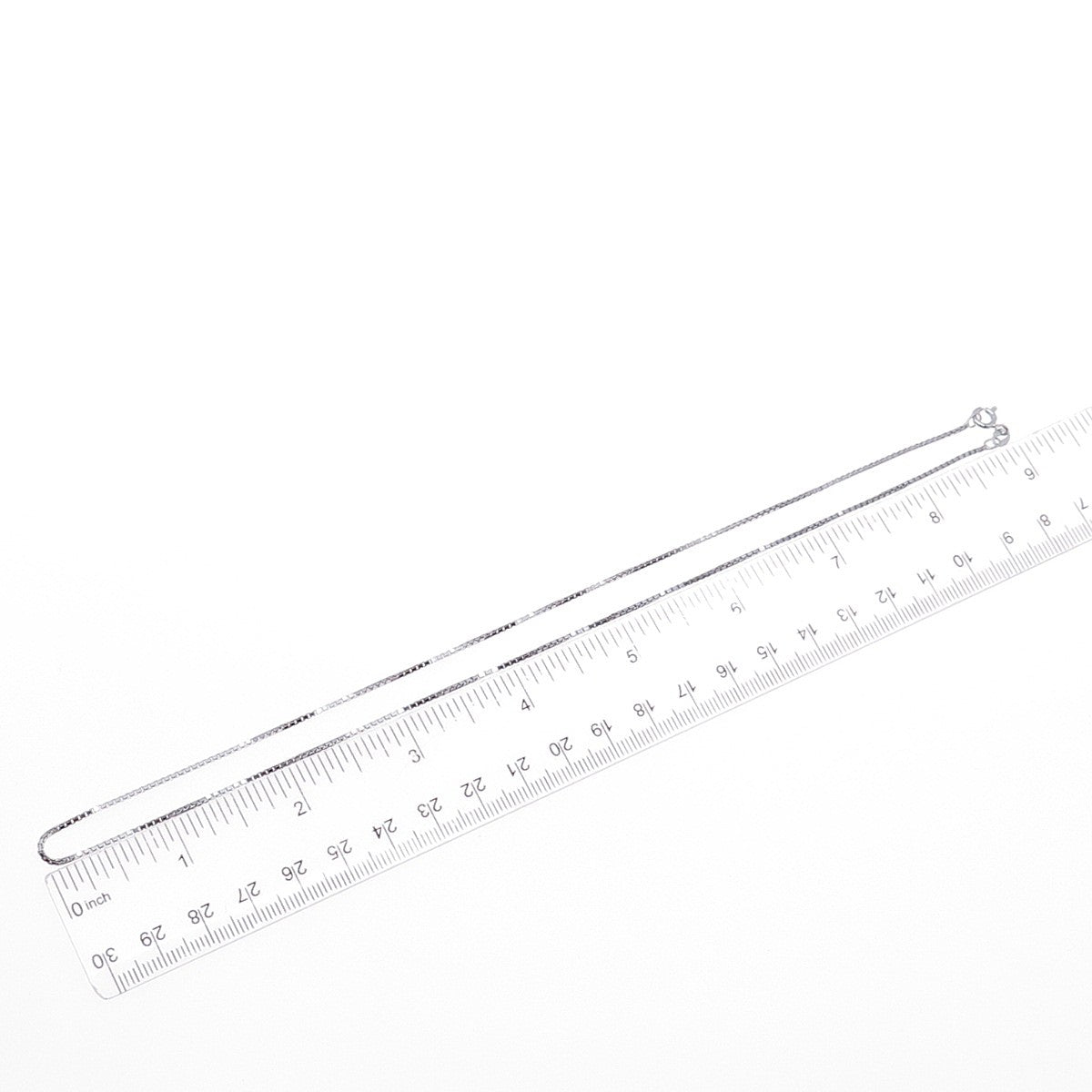 925 Sterling Silver Italy Box Chain Necklace 18"