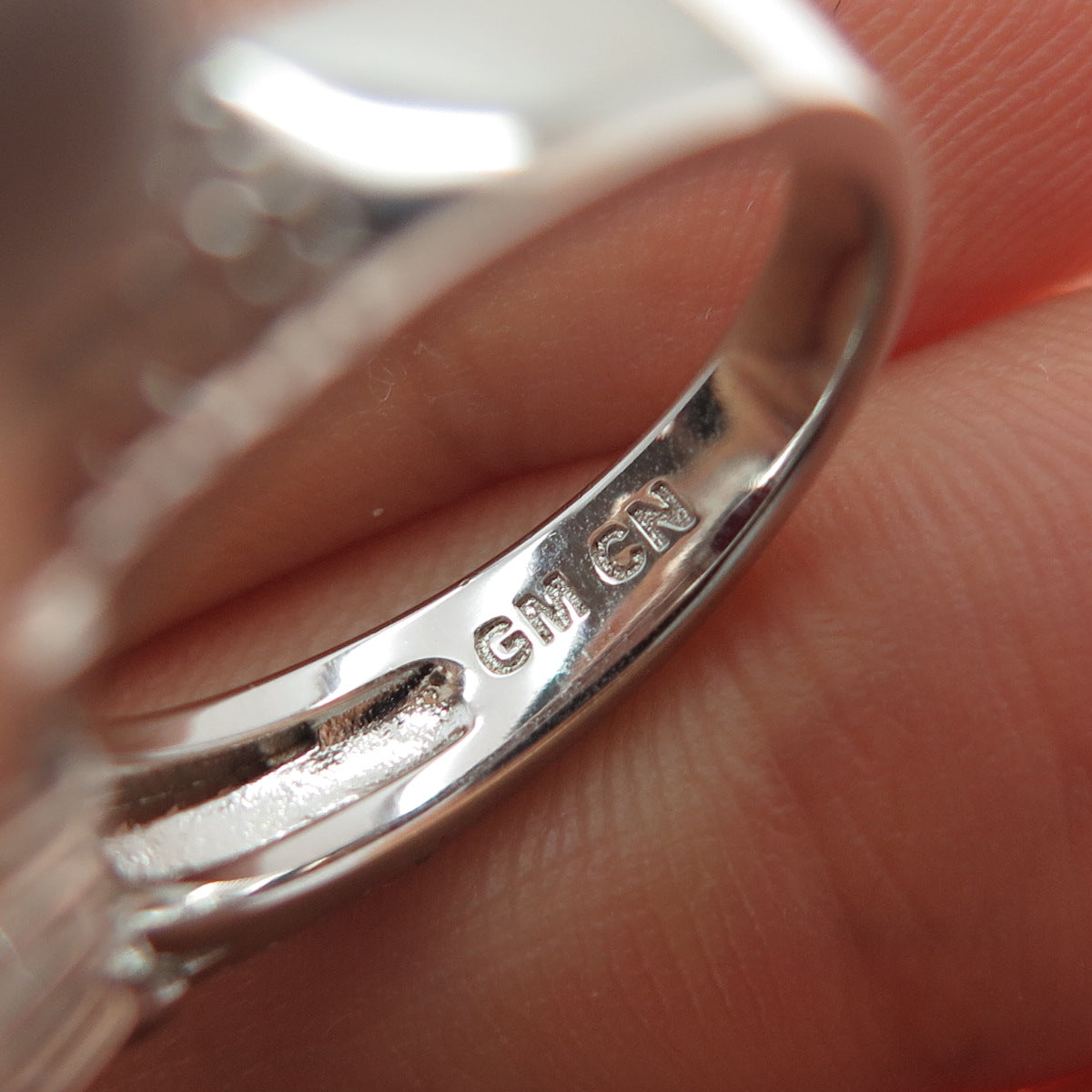 925 Sterling Silver Cushion-Cut Red & Round-Cut White C Z Ring Size 6.25