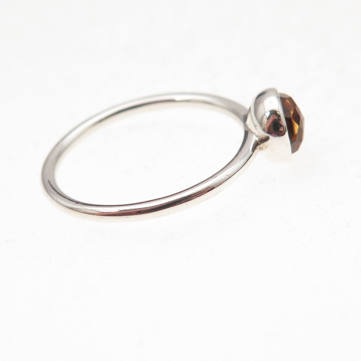 Pandora Sterling Silver Real Citrine November Birthstone Droplet Ring Size 6.75