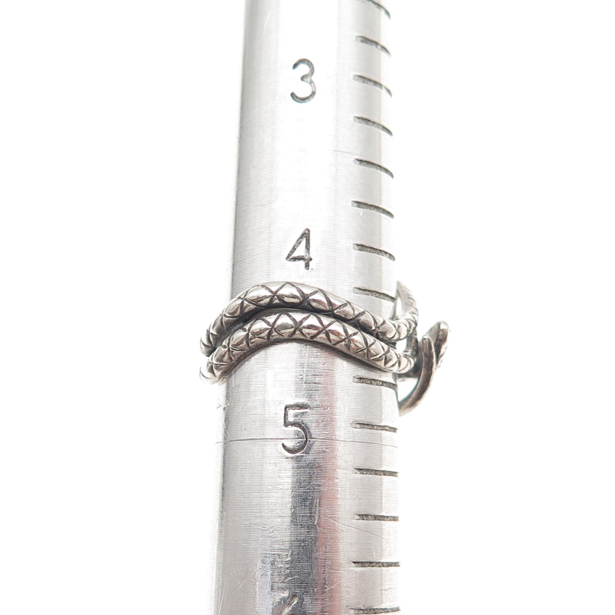 Beau 925 Sterling Silver Vintage Snake Oxidized Ring Size 4.75