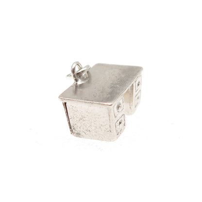 925 Sterling Silver Antique Art Deco Work Desk 3D Mini Charm Pendant