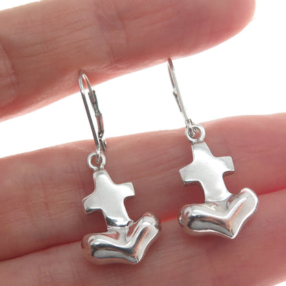 ROBERT LEE MORRIS 925 Sterling Silver Vintage Anchor Dangle Earrings