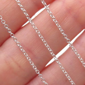 925 Sterling Silver Italy Cable Chain Necklace 18"
