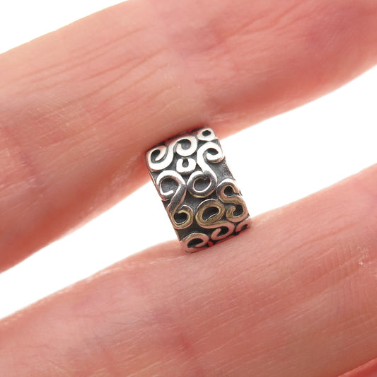 Pandora 925 Sterling Silver Serpentine Swirl Clip Charm