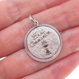 Griffith & Sons 925 Sterling Silver Vintage First Communion Charm Pendant