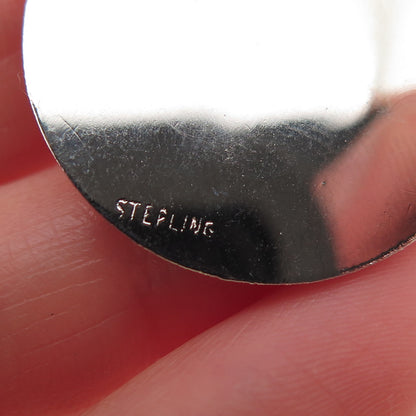 925 Sterling Silver Vintage Rhinestone Grand Mother Flower Charm Pendant