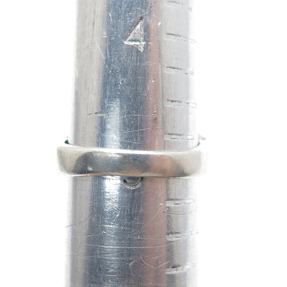 WHEELER MFG CO. 925 Sterling Silver Vintage Real MOP Oxidized Ring Size 5