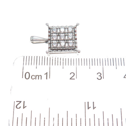925 Sterling Silver Round-Cut Shaped C Z Sparkle Minimalist Pendant
