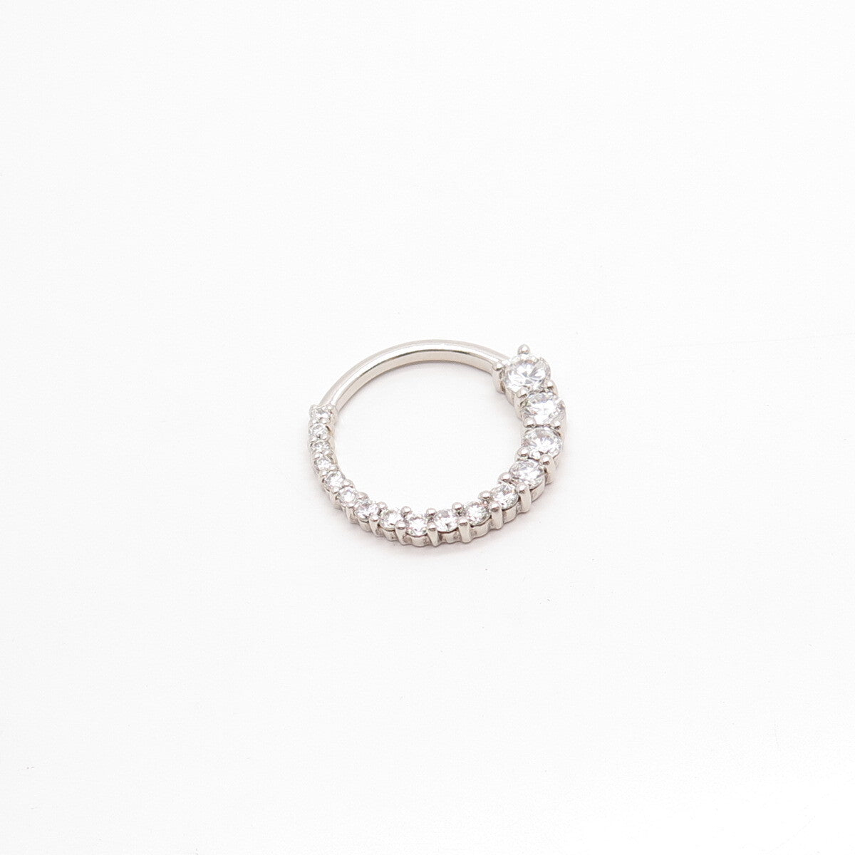 925 Sterling Silver C Z Graduated Circle of Life Pendant