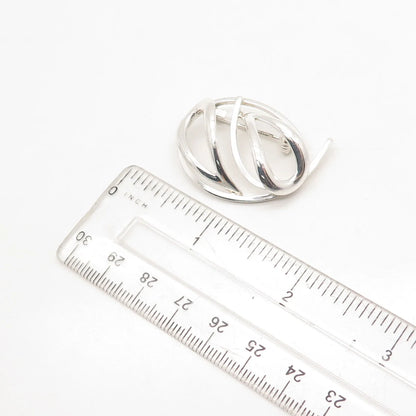 925 Sterling Silver Vintage Modernist Pin Brooch
