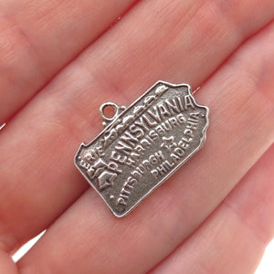 Bell Trading Post 925 Sterling Silver Vintage Pennsylvania Mini Charm Pendant
