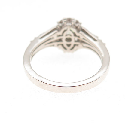 Chuck Clemency Sterling Silver Real Green Amethyst & White Topaz Ring Size 8.25