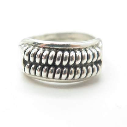 925 Sterling Silver Vintage Lacing Ring Size 6.25