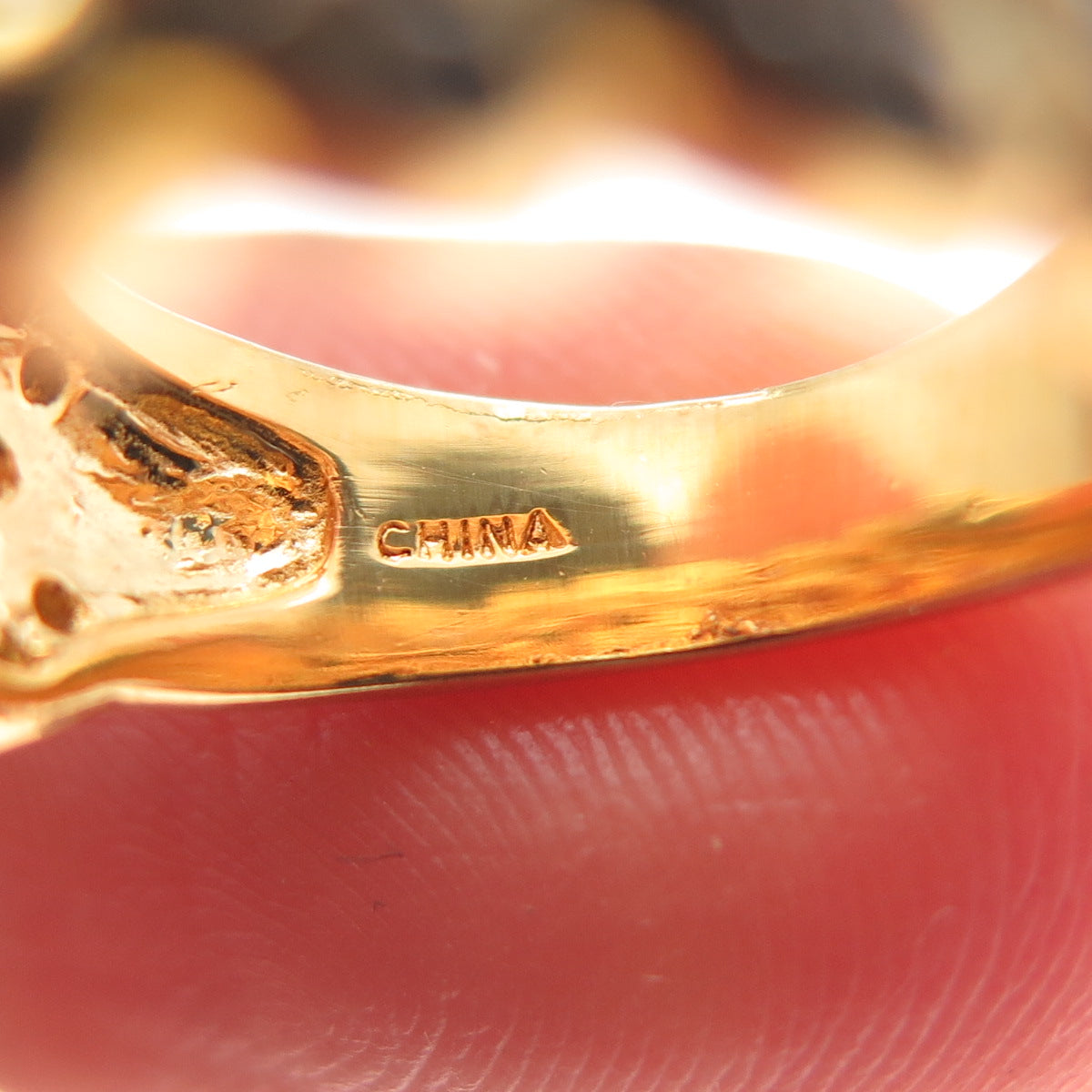 DBJ DEE BERKLE Sterling Silver Gold Plated Real Diamond Laurel Leaf Ring Size 5
