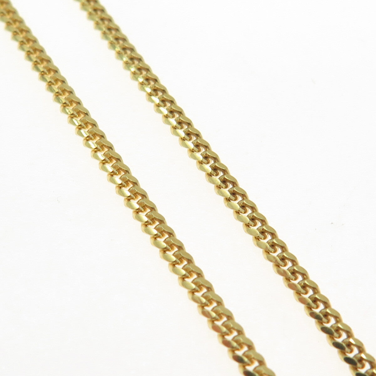 P. LUX 925 Sterling Silver Gold Plated Italy Miami Cuban Chain Necklace 18"