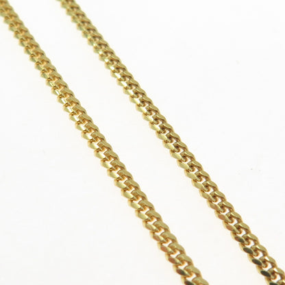 P. LUX 925 Sterling Silver Gold Plated Italy Miami Cuban Chain Necklace 18"