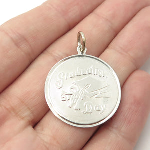 925 Sterling Silver Vintage "Graduation Day" Charm Pendant