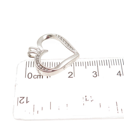 SB Sherri Baker 925 Sterling Silver Real Diamond Heart Mini Charm Pendant