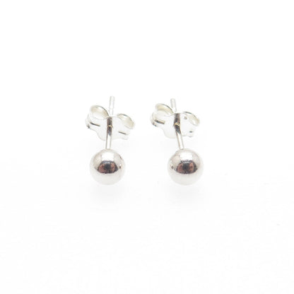 925 Sterling Silver Ball Bead Stud Earrings