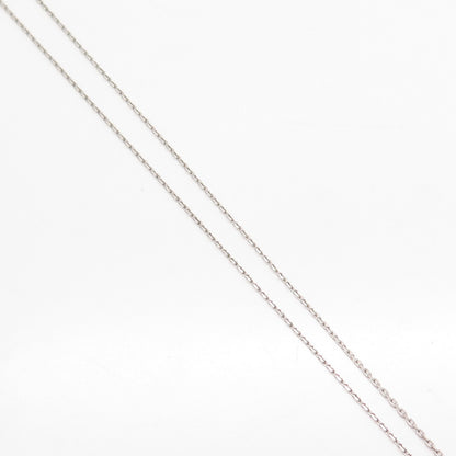 925 Sterling Silver Italy C Z Ornate Pendant Rolo Chain Necklace 20"