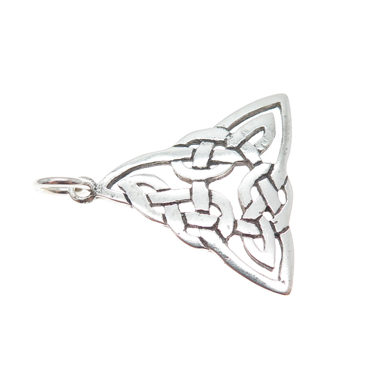 925 Sterling Silver Vintage Celtic Trinity Charm Pendant