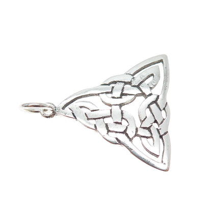 925 Sterling Silver Vintage Celtic Trinity Charm Pendant